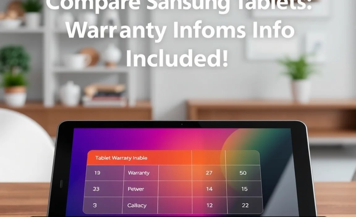 Tablet Warranty Table
