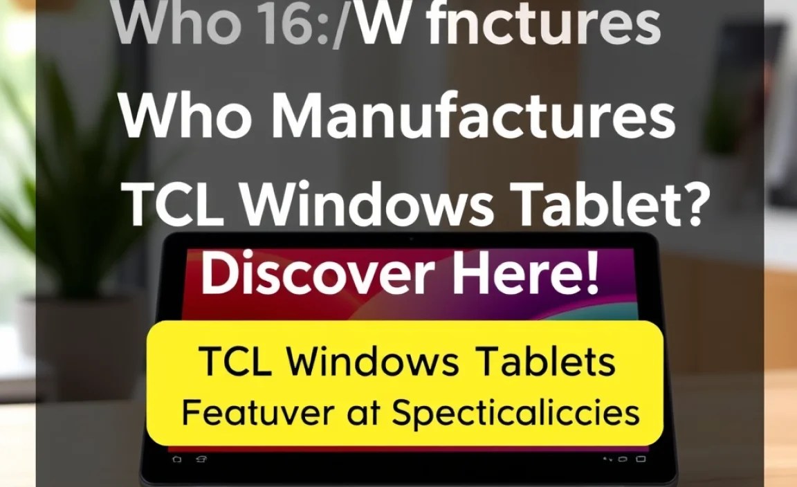 TCL Windows Tablets: Features and Specifications