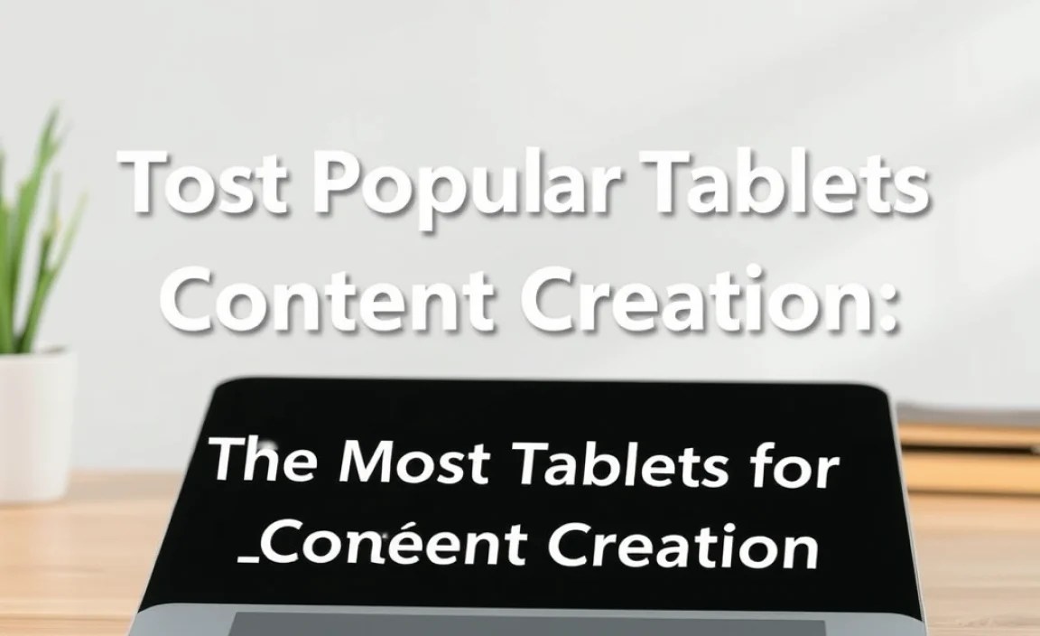 The Most Popular Tablets for Content Creation
