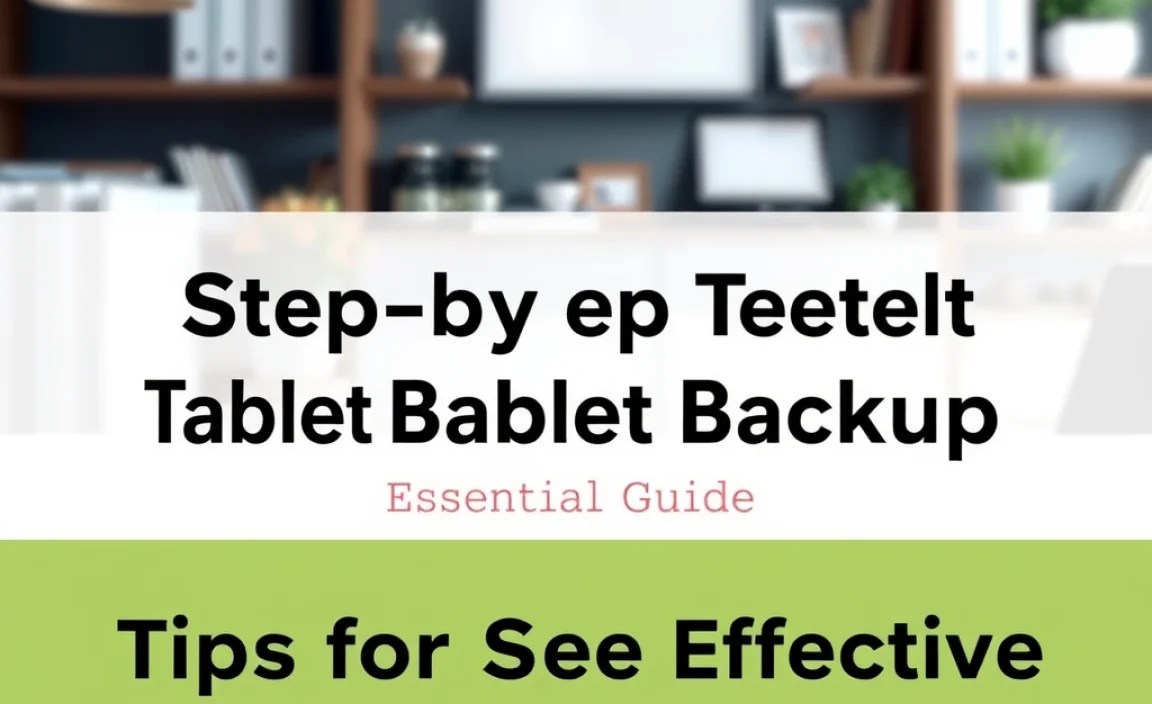 Tips for an Effective Tablet Backup Strategy