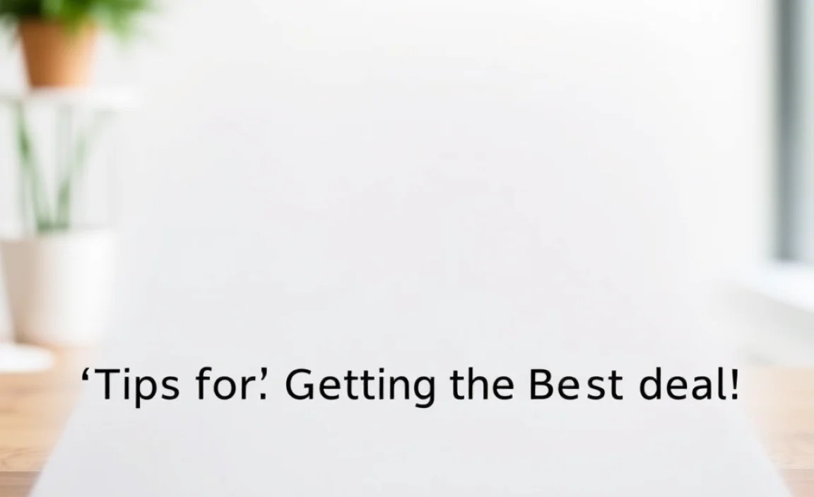 Tips for Getting the Best Deal
