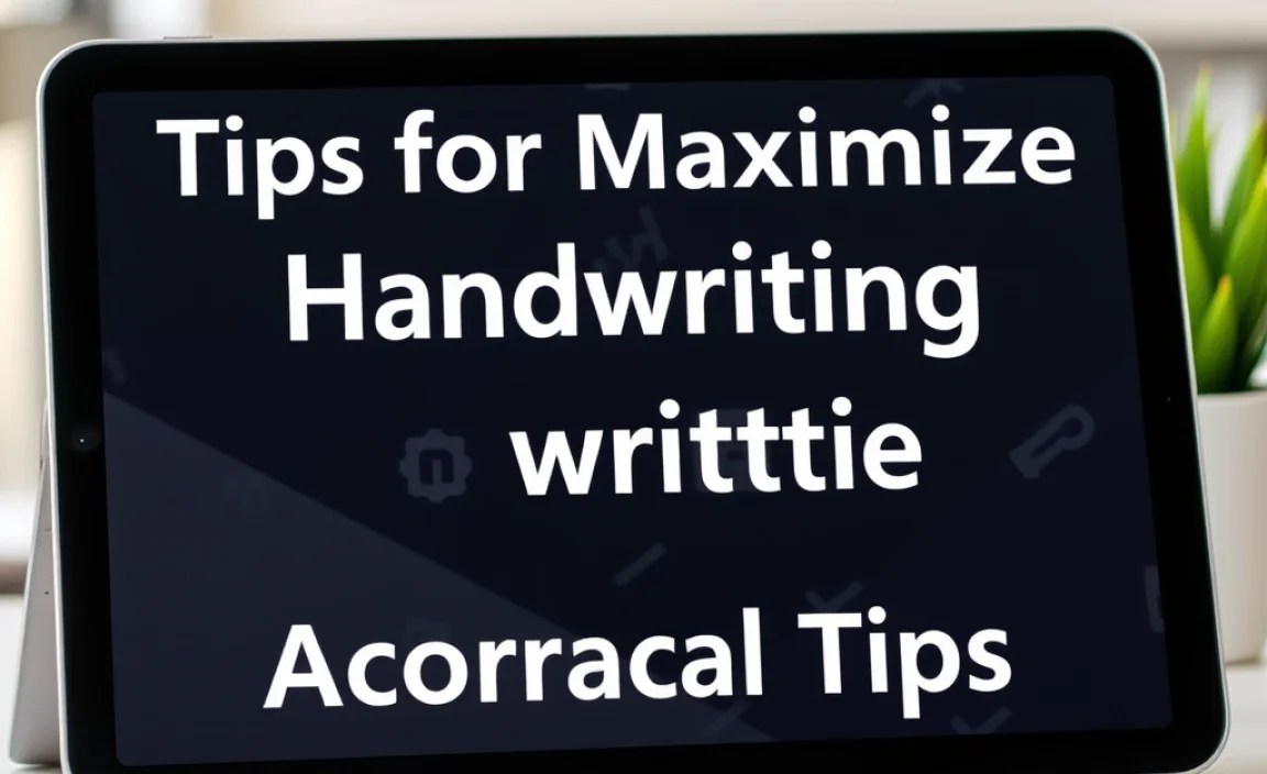 Tips for Maximizing Handwriting Recognition Accuracy