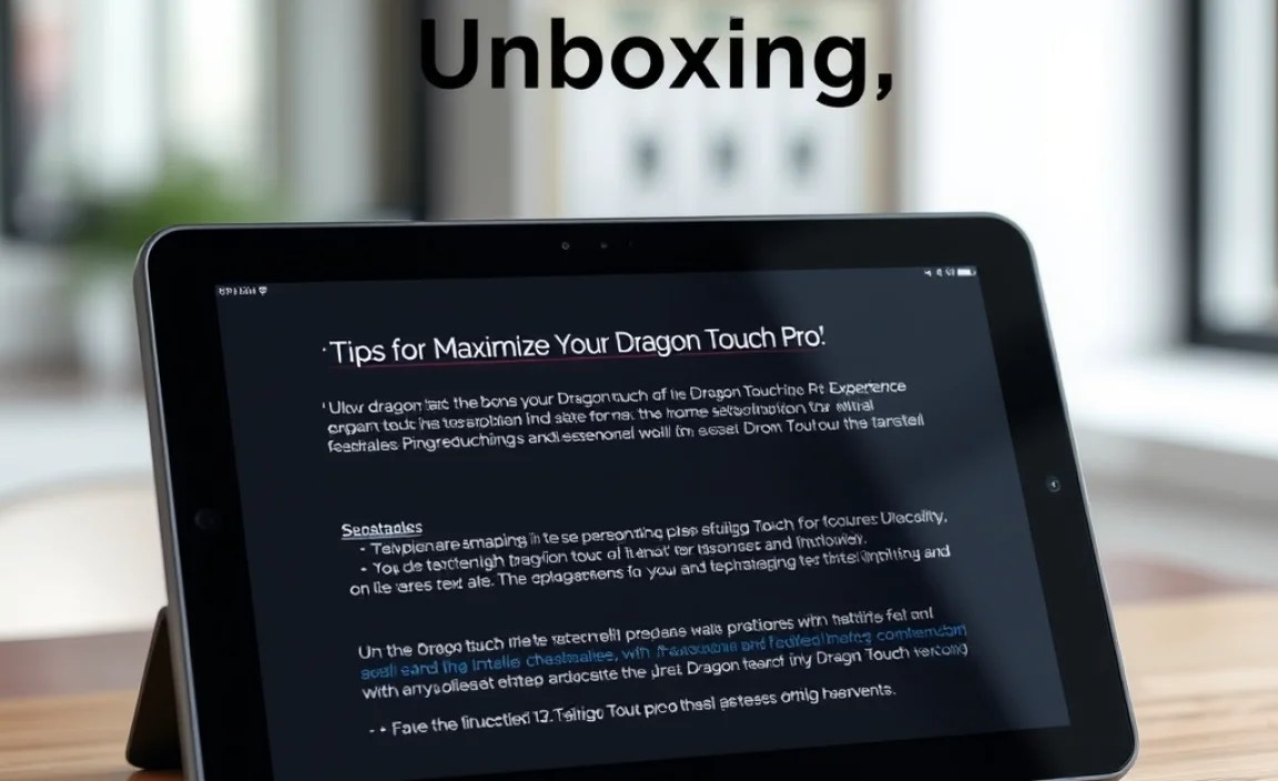 Tips for Maximizing Your Dragon Touch Pro Experience