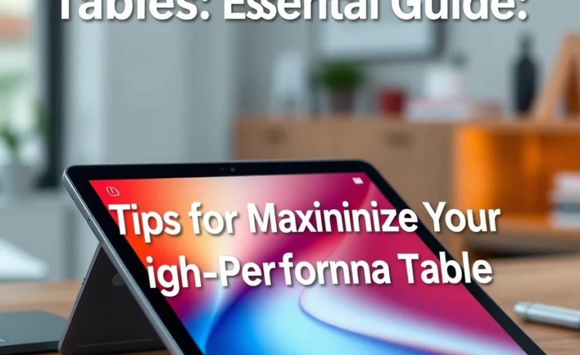 Tips for Maximizing Your High-Performance Tablet