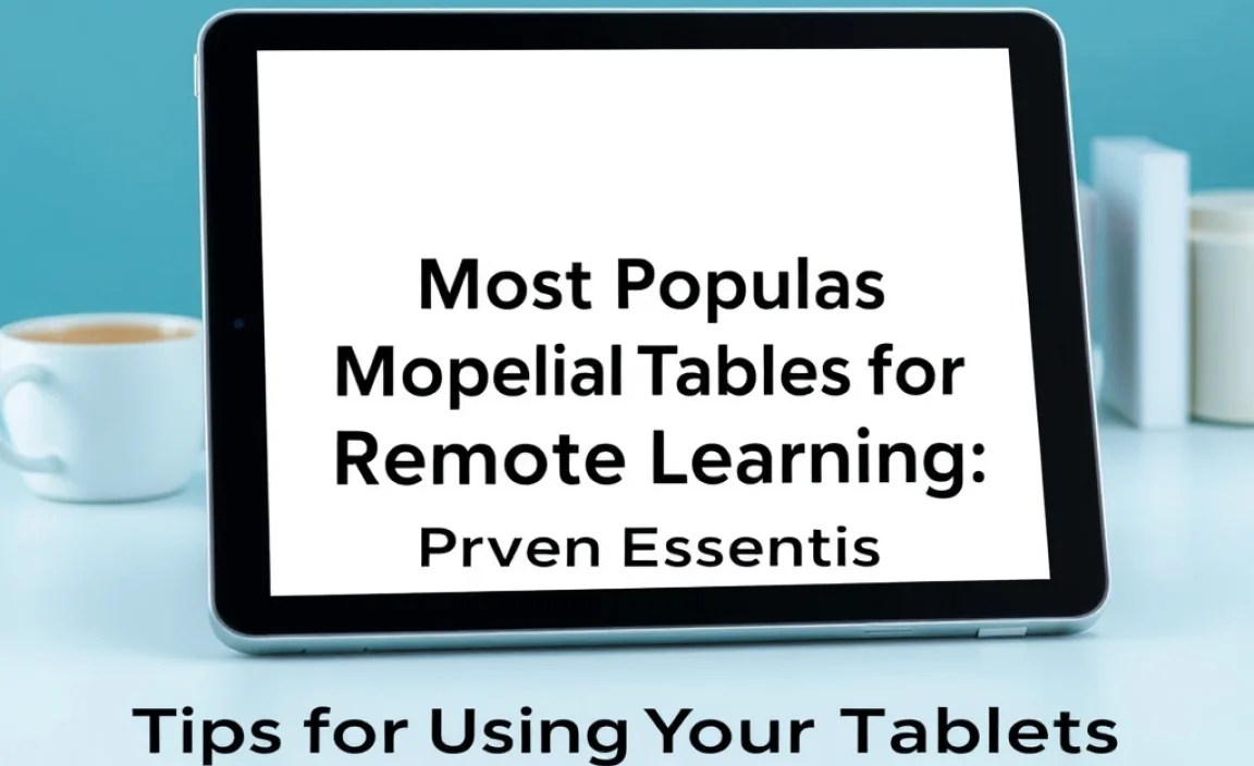 Tips for Using Your Tablet for Remote Learning