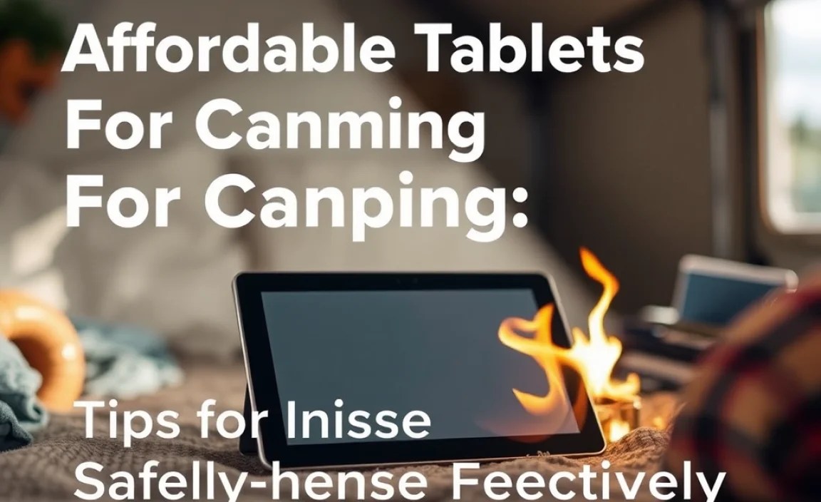Tips for Using Your Tablet Safely and Effectively While Camping