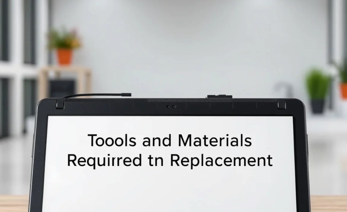 Tools and Materials Required for Replacement