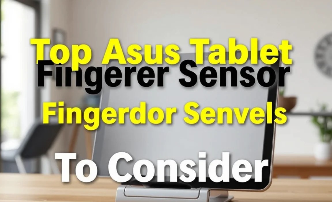 Top Asus Tablet Fingerprint Sensor Models To Consider