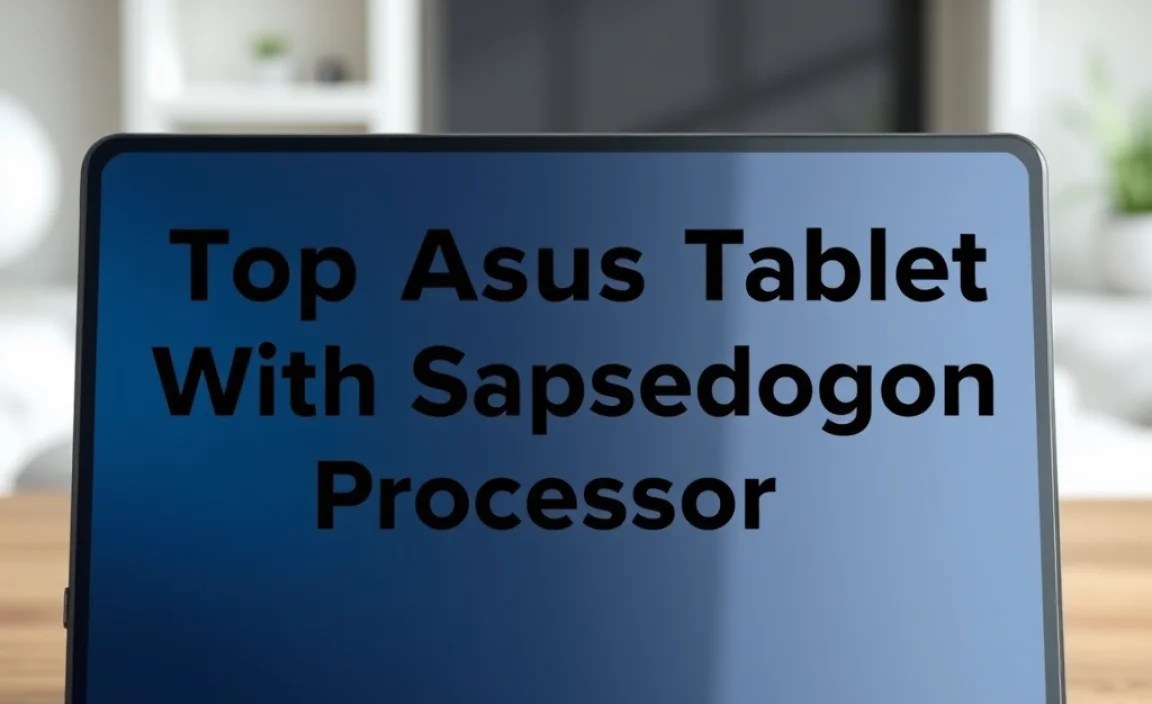 Top Asus Tablet With Snapdragon Processor: Ultimate Performance!