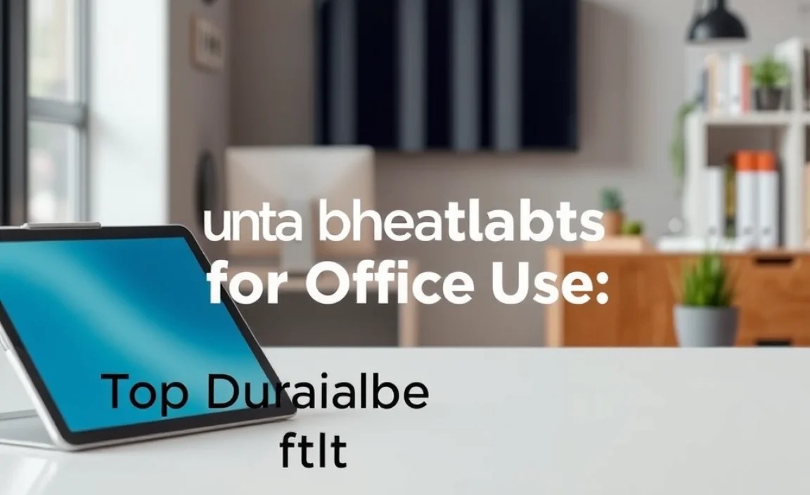 Top Durable Tablets for Office Use: Recommendations