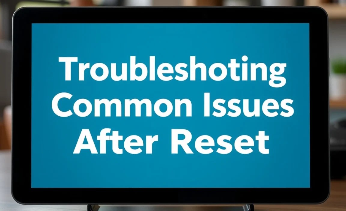 Troubleshooting Common Issues After Reset