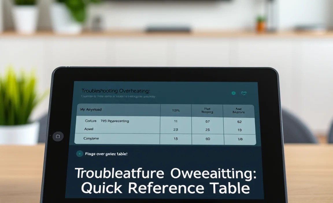 Troubleshooting Overheating: A Quick Reference Table