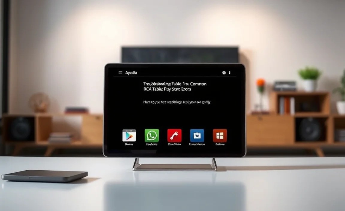 Troubleshooting Table: Common RCA Tablet Apollo Play Store Errors