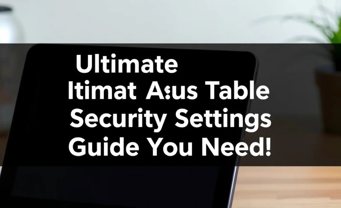 Ultimate Asus Tablet Security Settings Guide You Need!