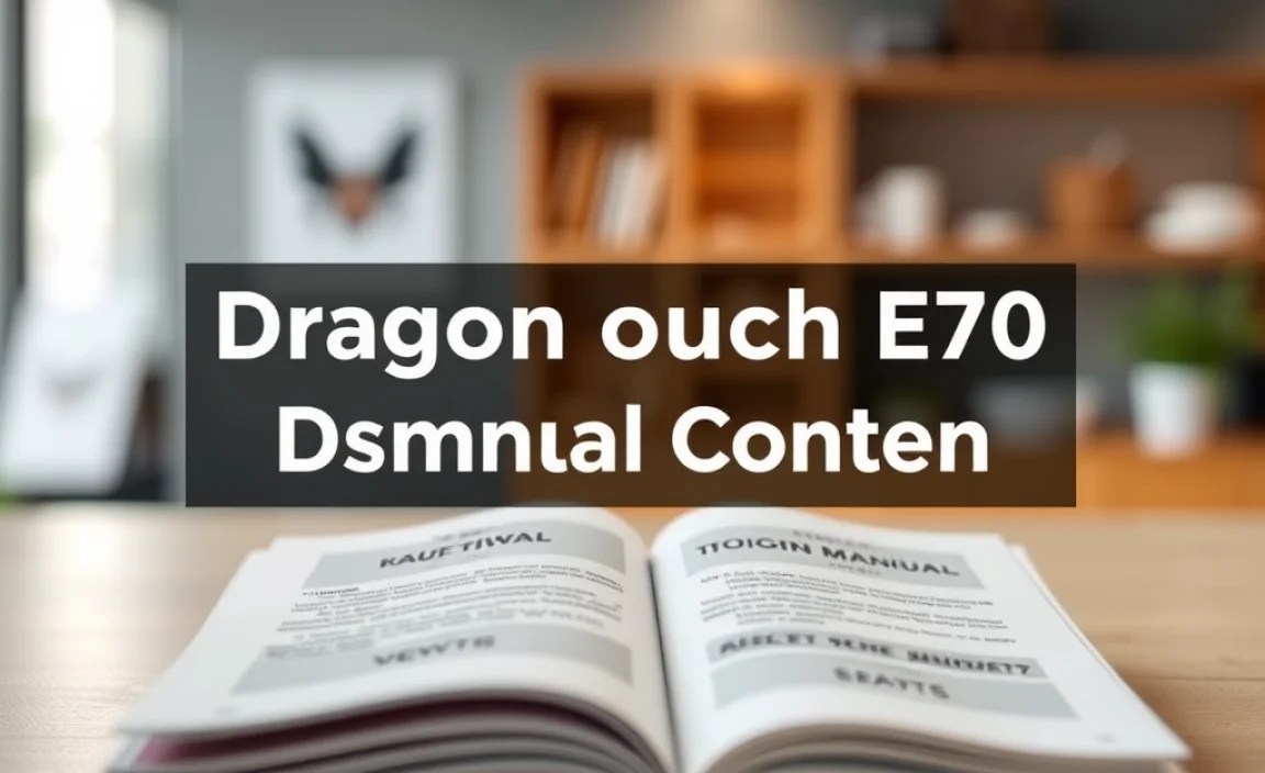 Understanding Your Dragon Touch E70 Manual Content