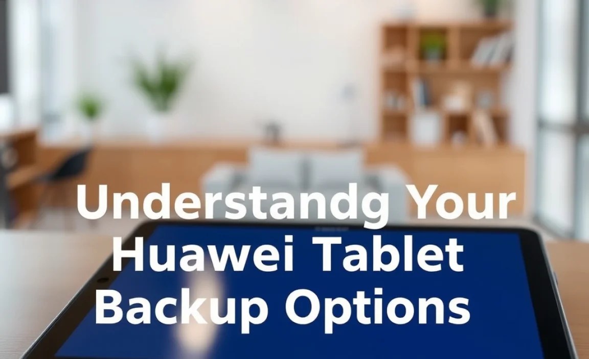 Understanding Your Huawei Tablet Backup Options