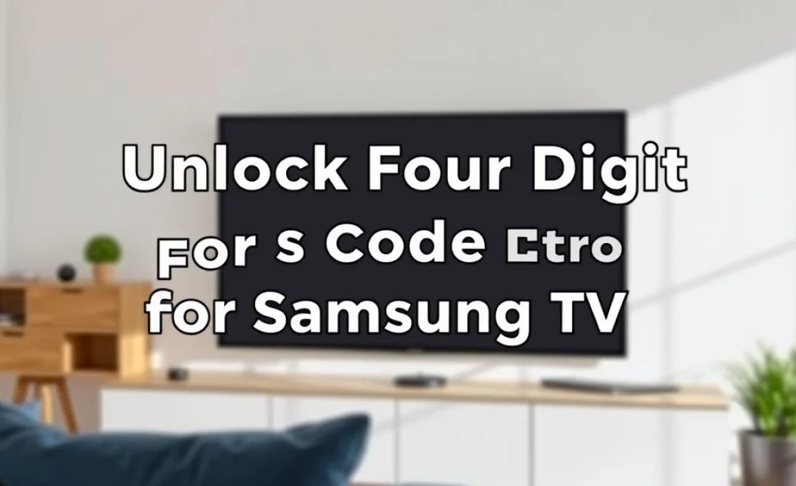 Unlock Four Digit Code For Samsung Tv: Guide