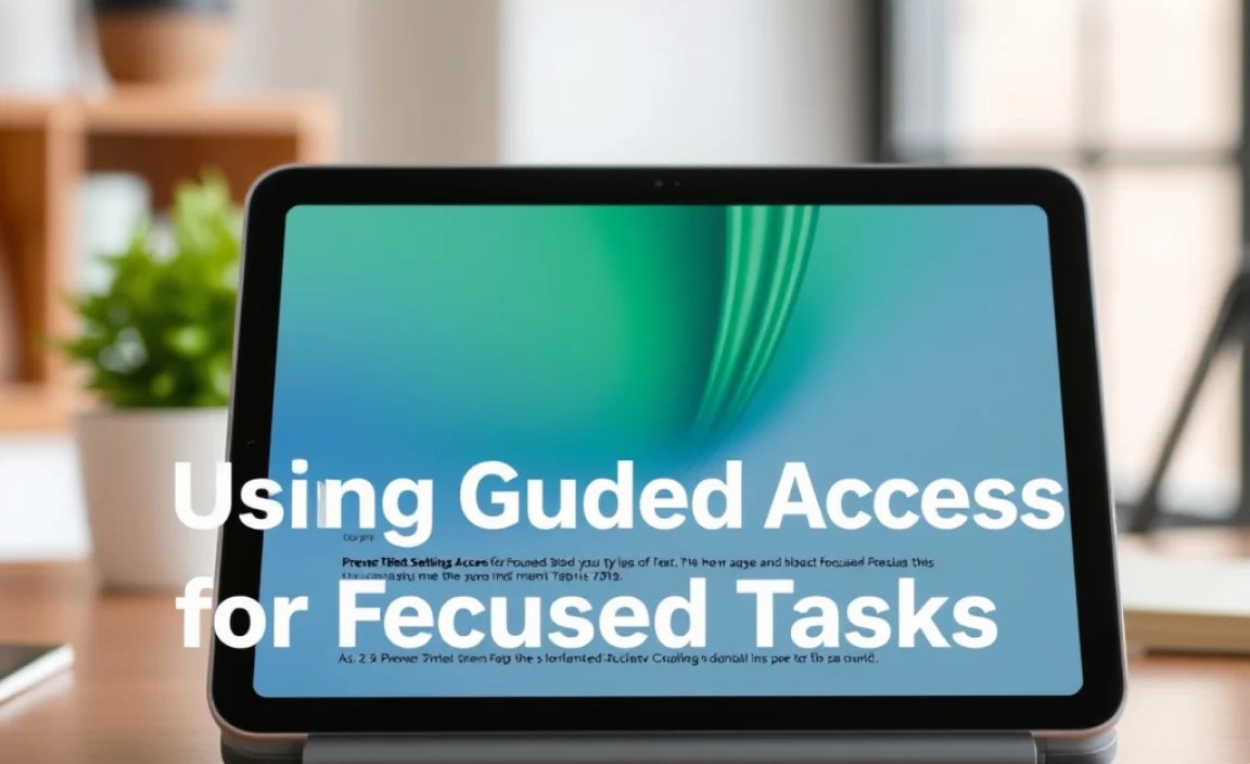 Using Guided Access for Focused Tasks