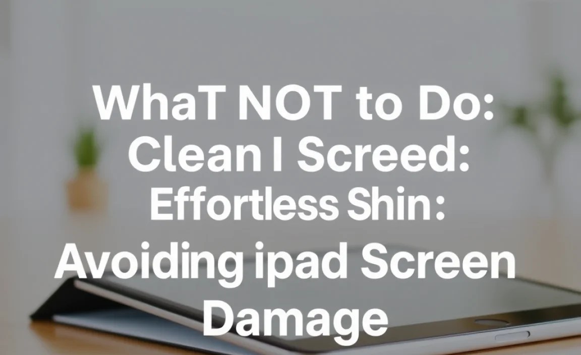 What NOT to Do: Avoiding iPad Screen Damage