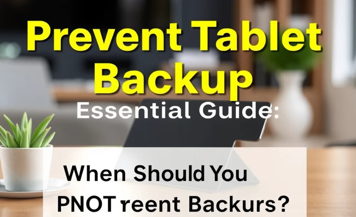 When Should You NOT Prevent Backups?