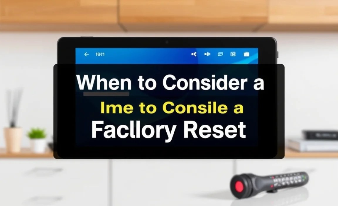 When to Consider a Factory Reset
