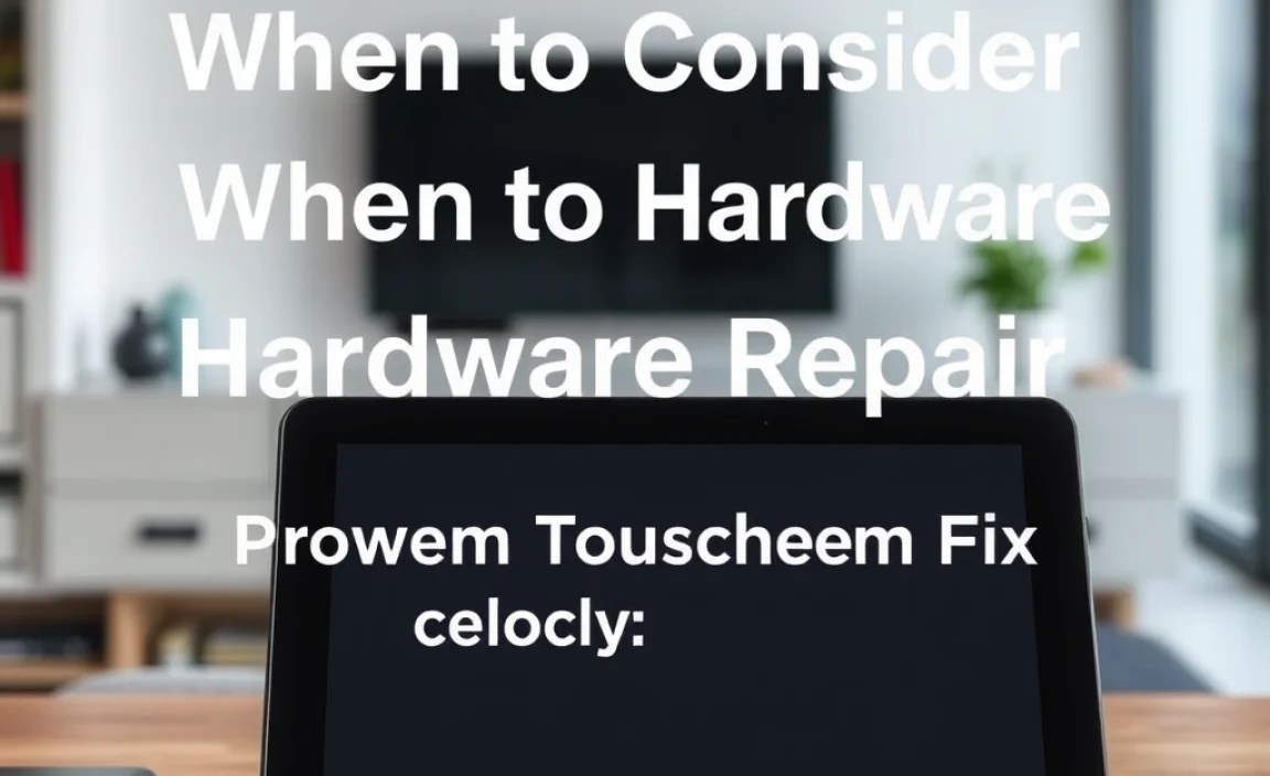When to Consider Hardware Repair or Replacement