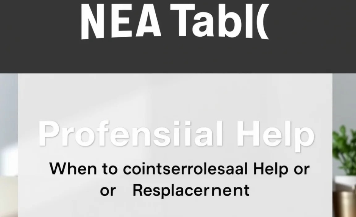 When to Consider Professional Help or Replacement