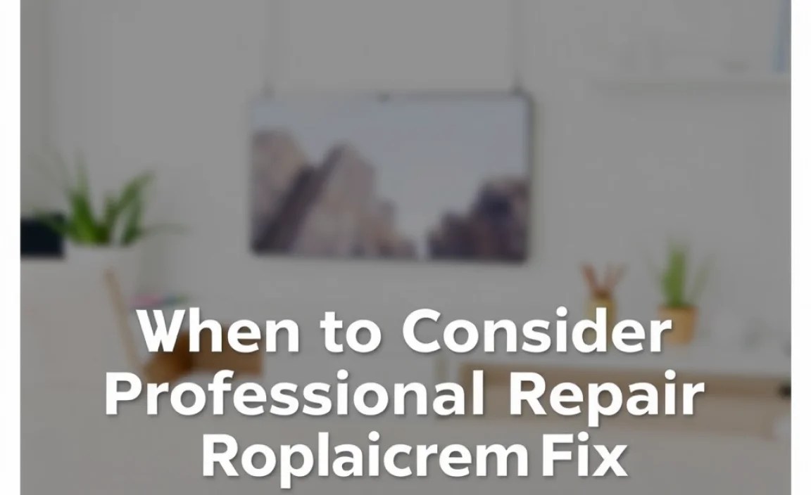 When to Consider Professional Repair or Replacement
