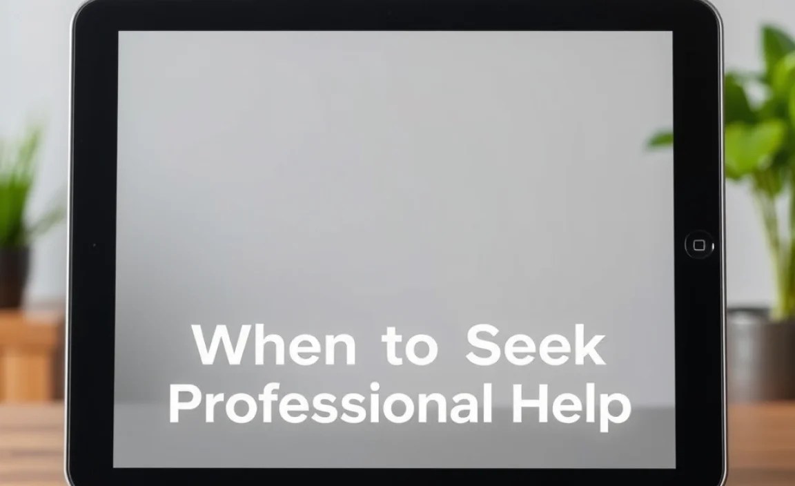 When to Seek Professional Help