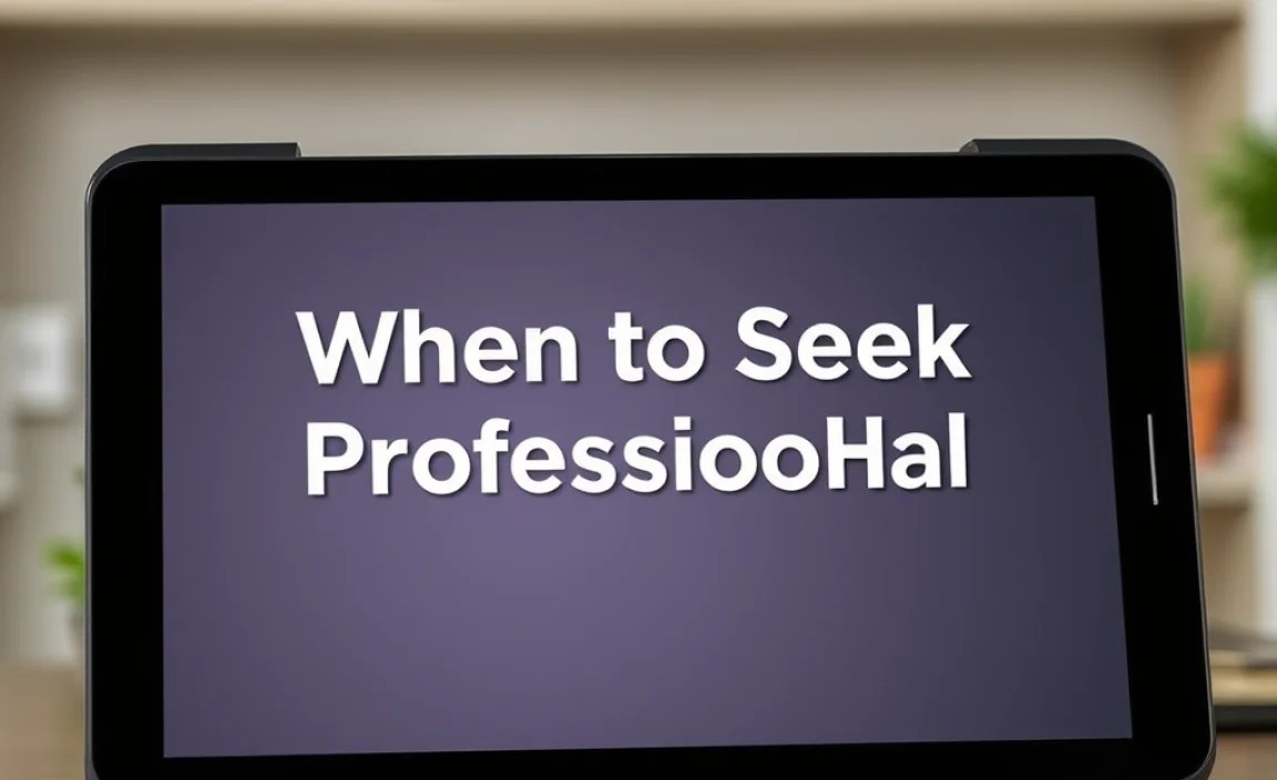 When to Seek Professional Help