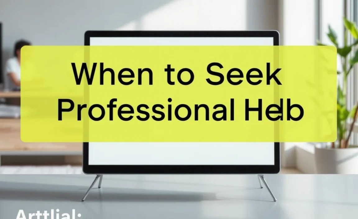 When to Seek Professional Help