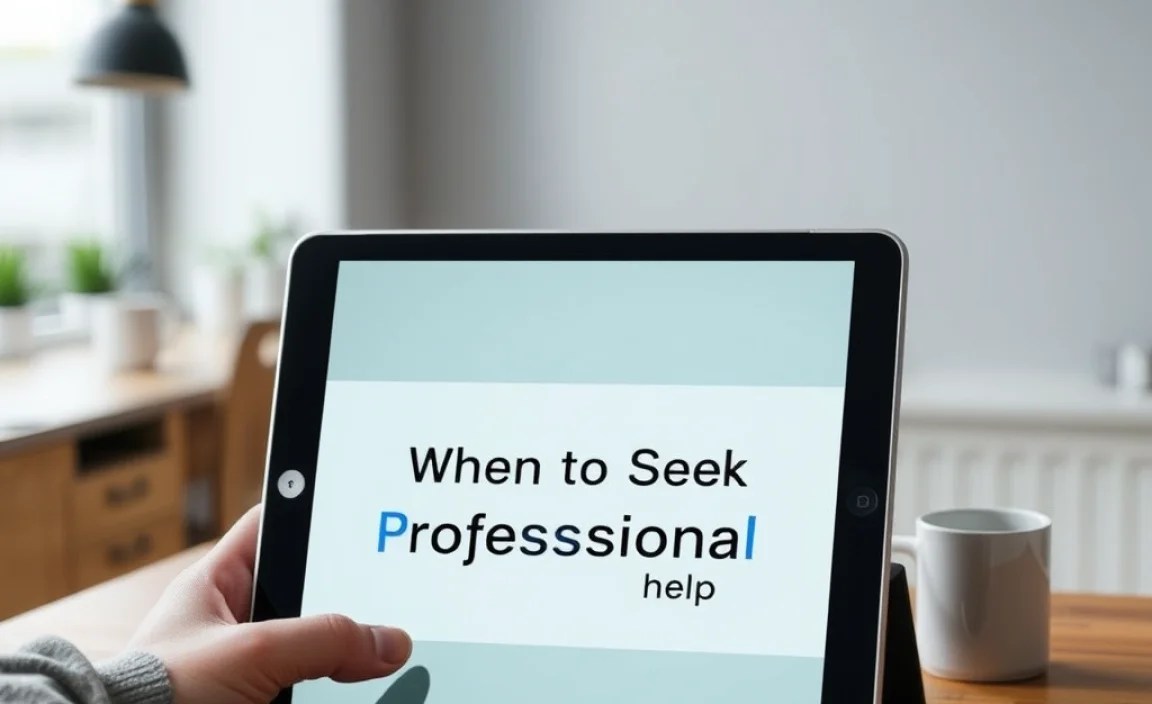 When to Seek Professional Help
