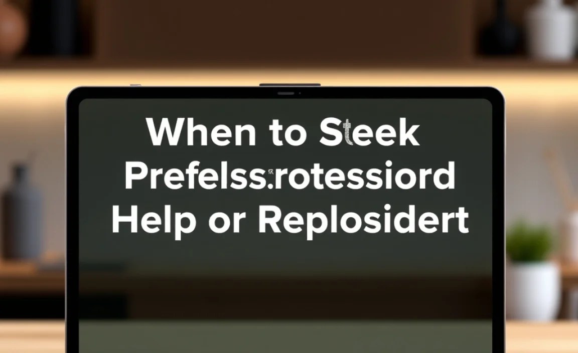 When to Seek Professional Help or Consider Replacement