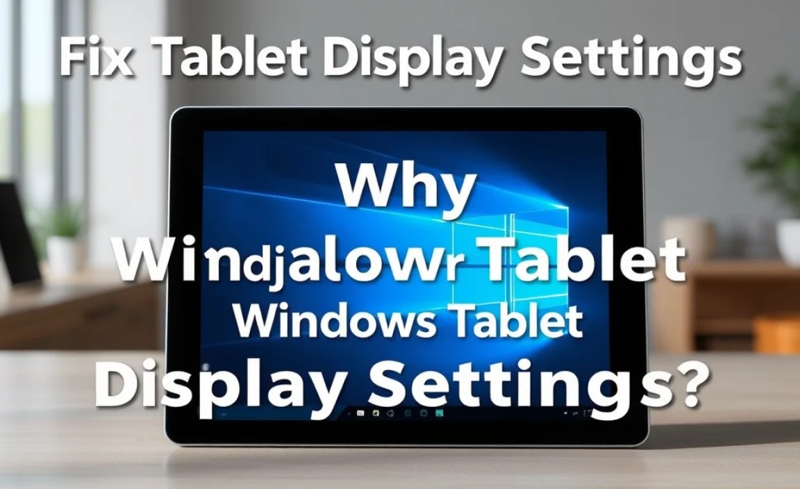 Why Adjust Your Windows Tablet Display Settings?