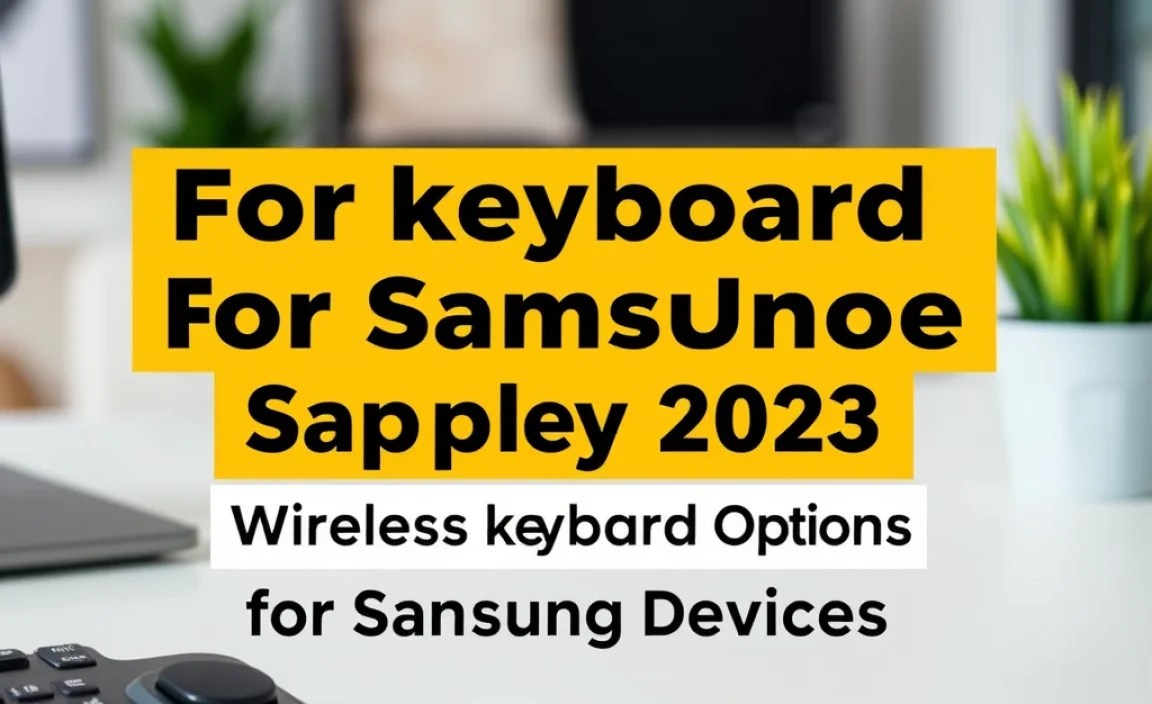 Wireless Keyboard Options for Samsung Devices