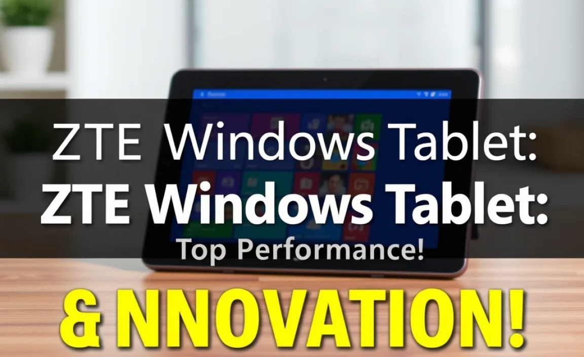 ZTE Windows Tablet: Top Performance & Innovation!