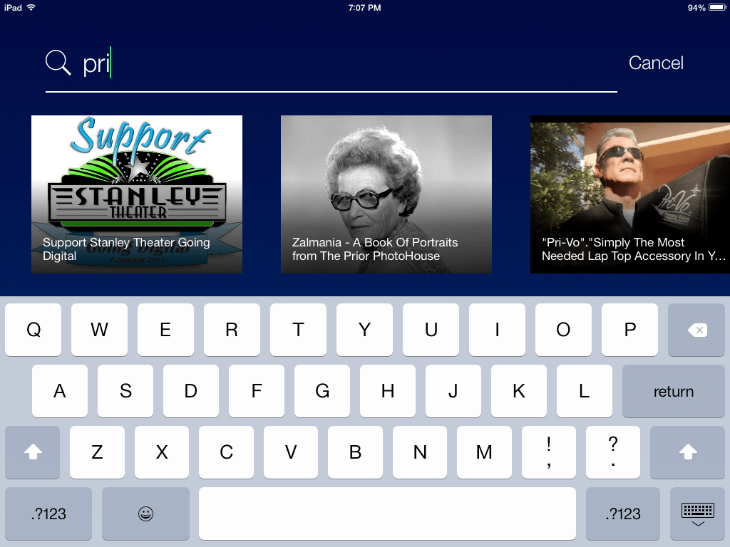 Kickstarter TabPatterns Tablet UI Patterns