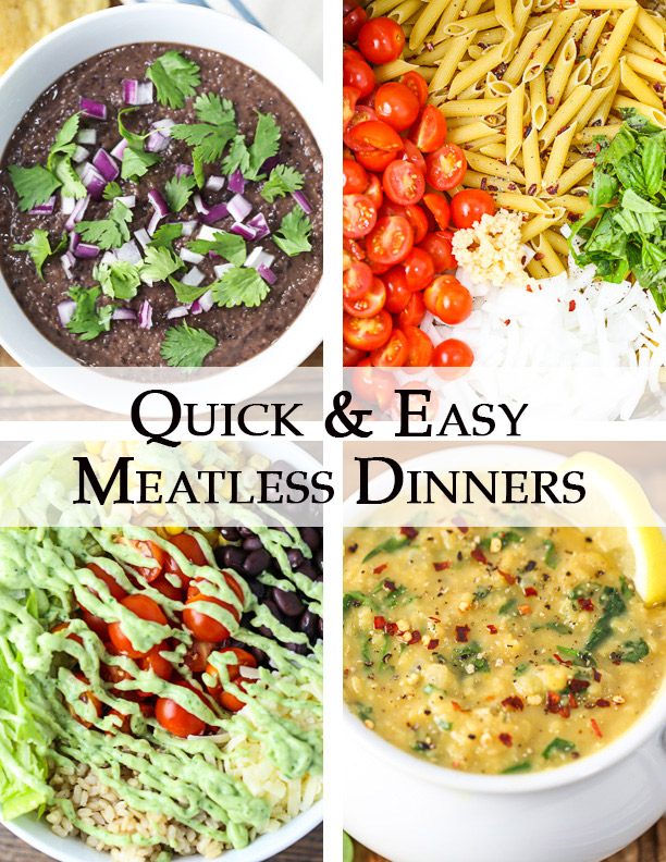 Quick and Easy Meatless Dinners Tabs & Tidbits
