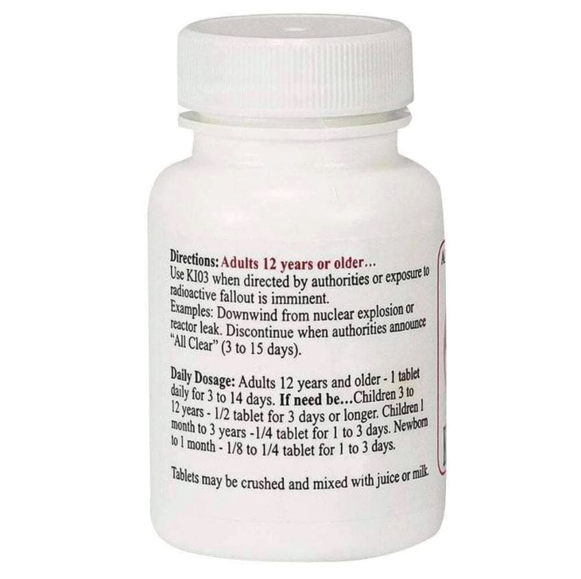 Potassium Iodate (KIO3) 170mg Anti Radiation Tablets The American