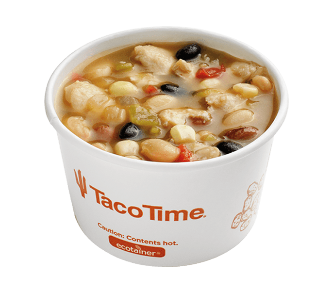 White Chicken Chili Bowl Taco Time NW