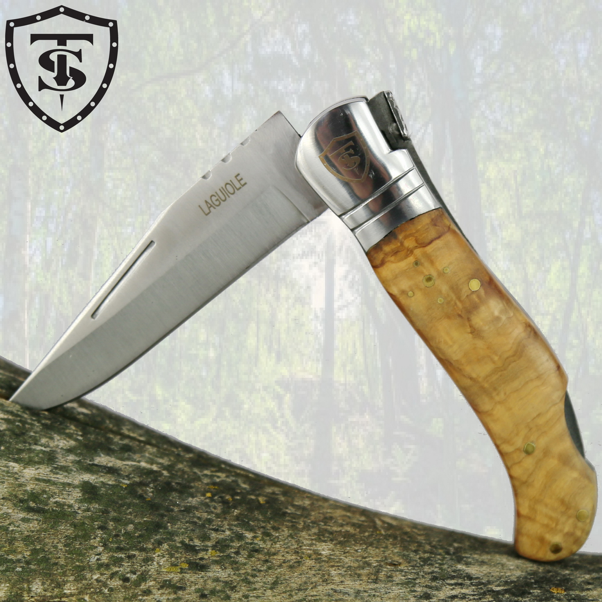 LAGUIOLE 93Mcr Olive Folding Knife Olive Wood Blade length 9,3cm