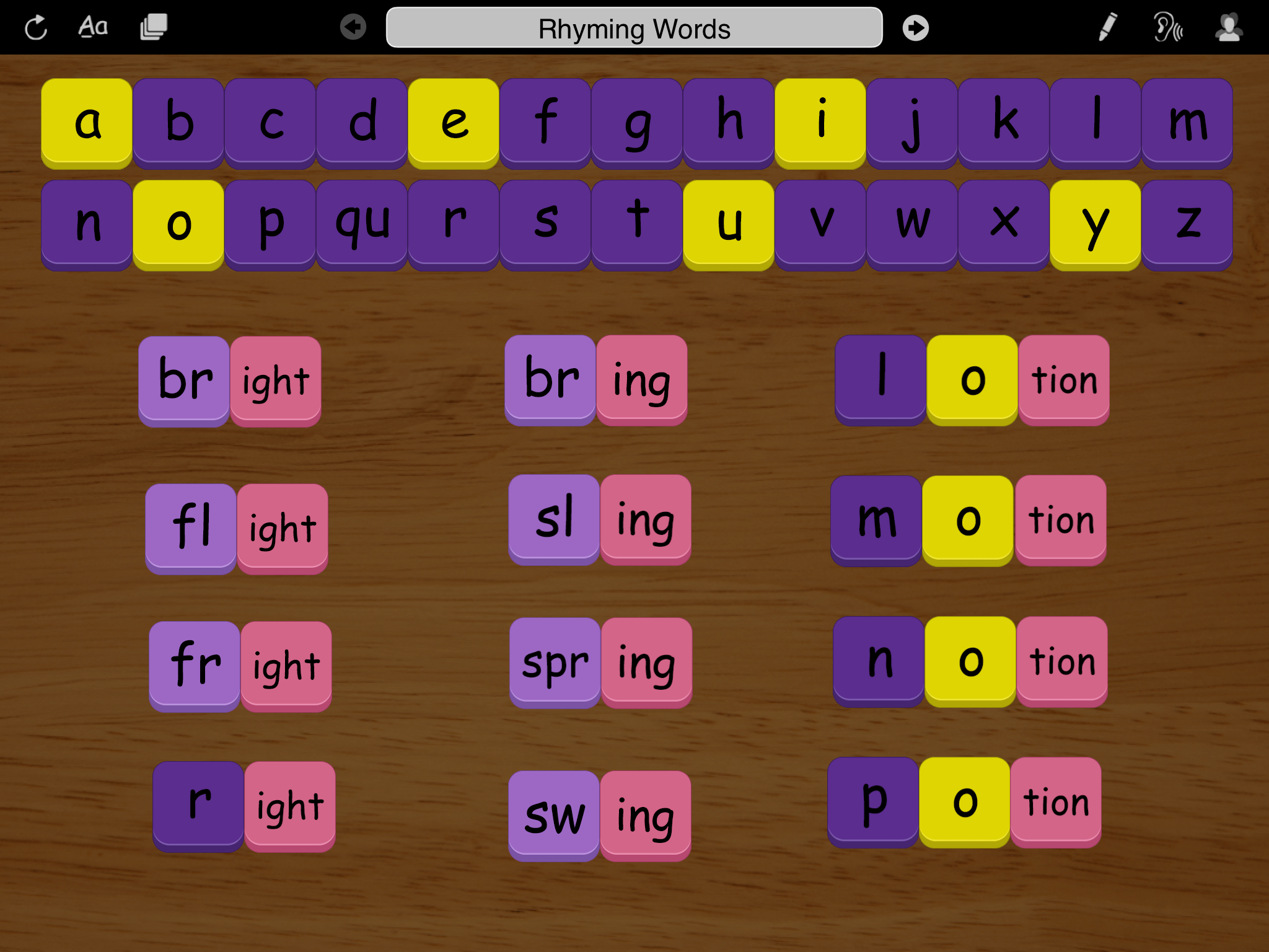 TacTilesApp Rhyming Words