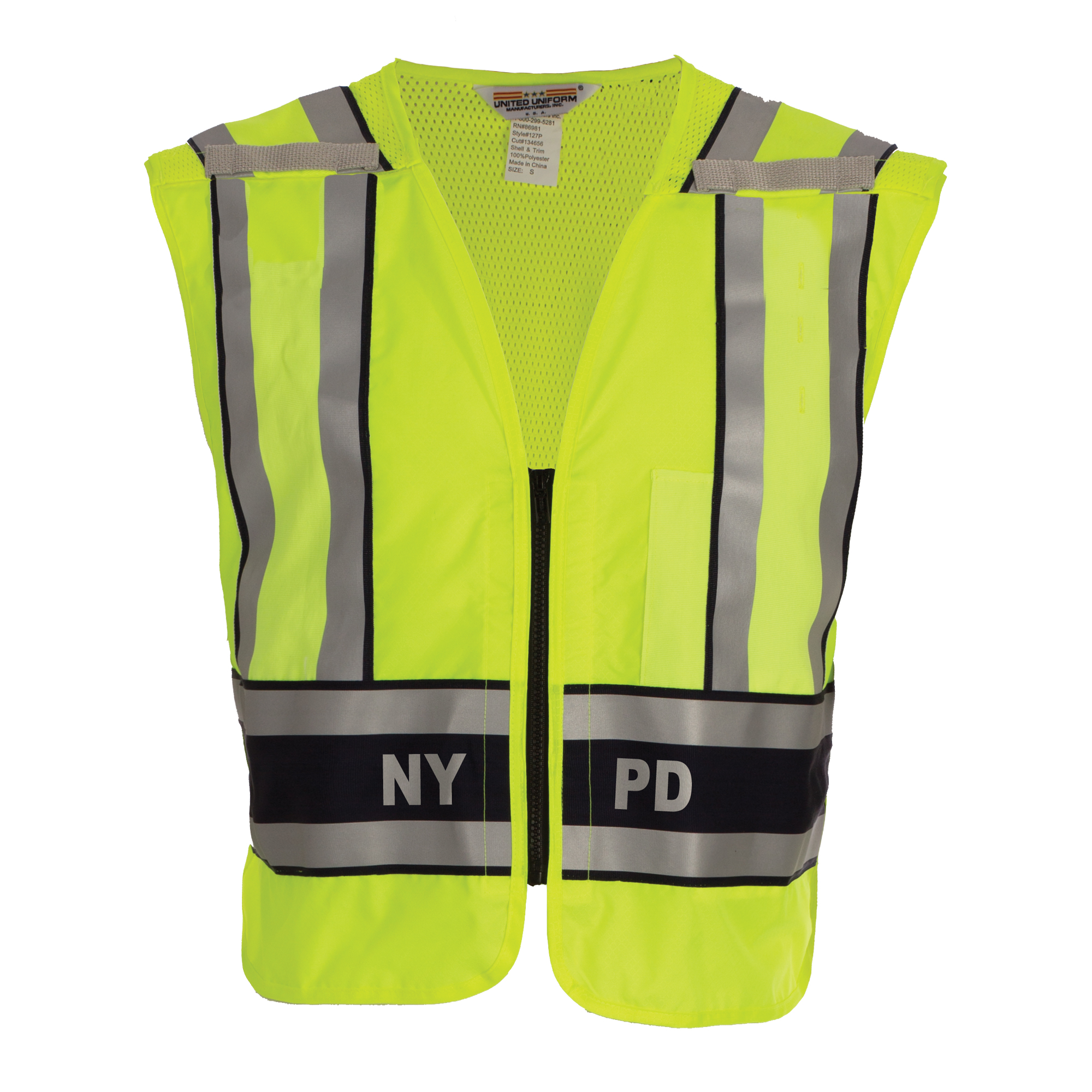United Uniform Mfr. UM127NYPD ANSI 2072011 Ripstop Safety Vest Tactsquad