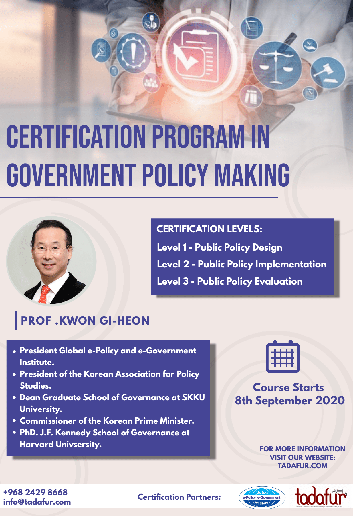 Government Policy Making online courses Tadafur