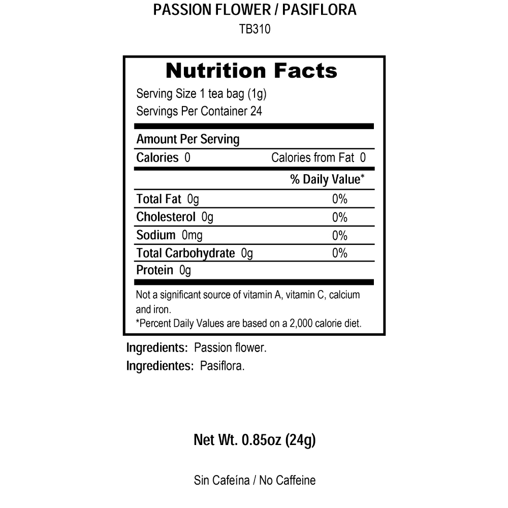 Passion Flower Tea Tadin Herb & Tea Co.