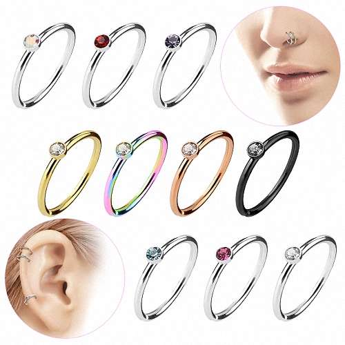 Nasenpiercing Hoop Septum Ring Ohrring Tragus Daith Helix Piercing mit