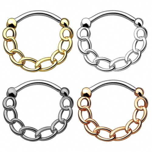 Septum Piercing Clicker Klapp Nasenpiercing Ohr Helix Ring Schild Ketten Style eBay