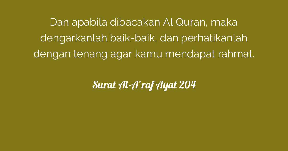 Surat AlA’raf Ayat 204