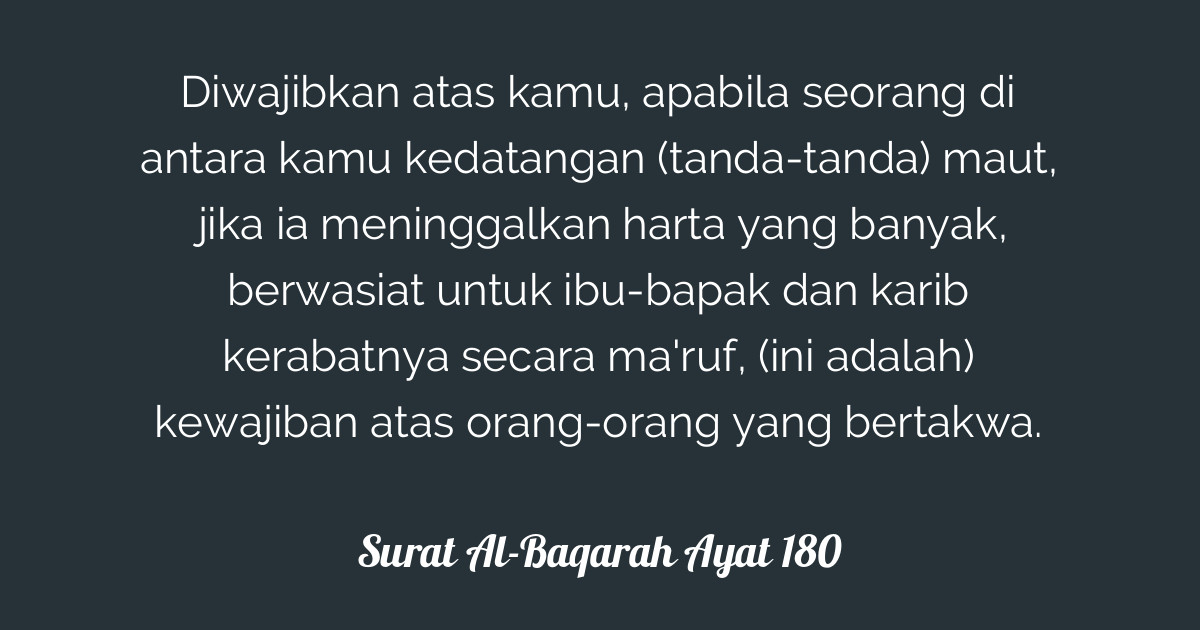 Surat AlBaqarah Ayat 180