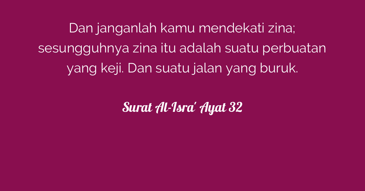 Surat AlIsra' Ayat 32